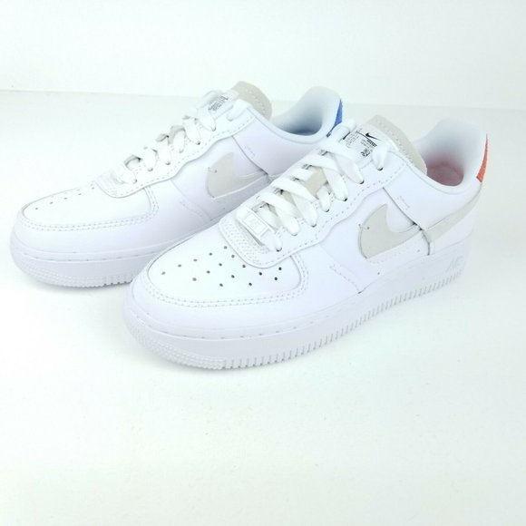 Nike Air Force 1 07 Lux Inside Out Women's 898889 103 White Blue Red 7.5-8.5 - Picture 3 of 11
